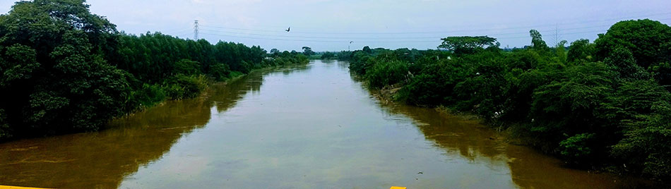 Fotografía de Río Cauca en su paso por Yumbo Valle del Cauca