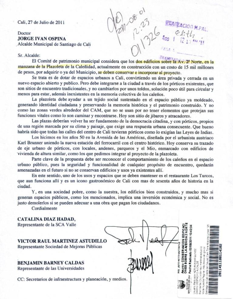 Solicitud Plazoleta de la Caleñidad