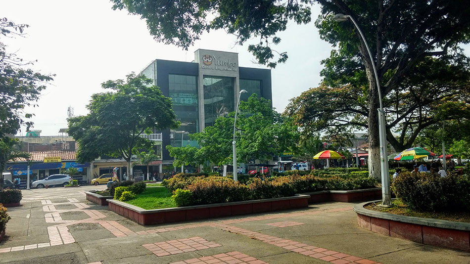 Fotografía del parque principal de Yumbo Valle del Cauca