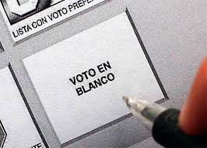 Porque pueden apoyar voto en blanco