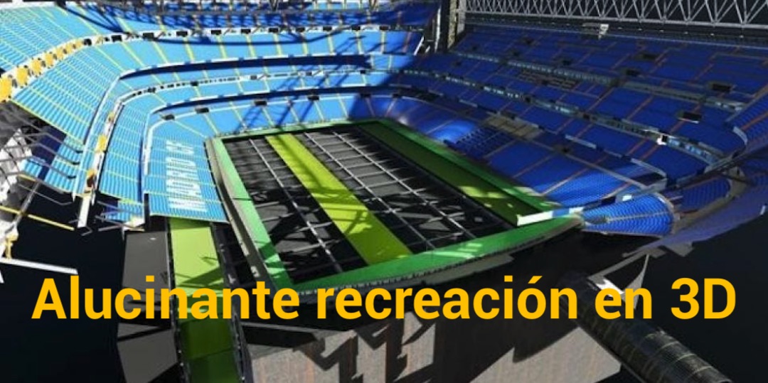 Nuevo césped retráctil en el Santiago Bernabéu