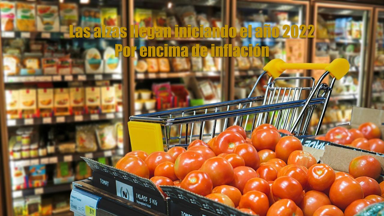 Iniciando 2022 alzas superiores a la inflación