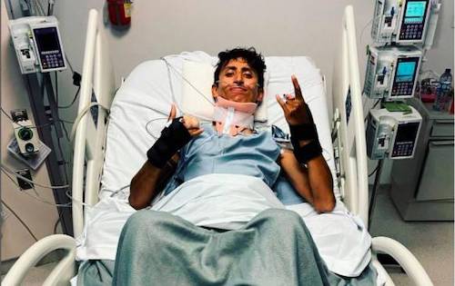 Mensaje positivo de Egan en la Unidad de Cuidados Intermedios