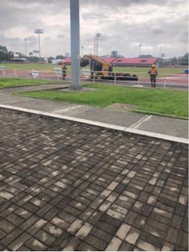 Estadio de atletismo en obra